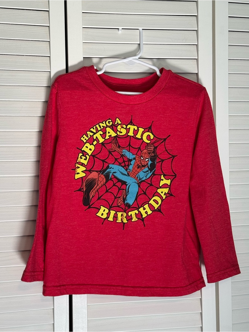 Spider-Man 'Having a Web-tastic Birthday' 5T Long-Sleeve Shirt